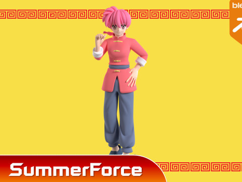 Ranma Saotome Female - Ranma 3D Model