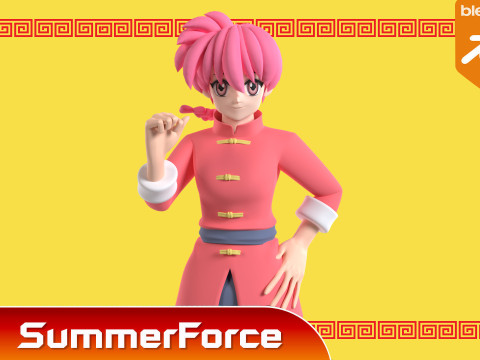 Ranma Saotome Female - Ranma 3D Model