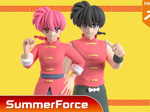 Ranma Saotome Female - Ranma 3D Model