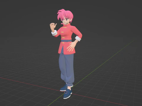 Ranma Saotome Kadın - Ranma 3D Model