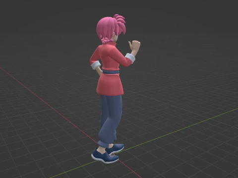 Ranma Saotome Kadın - Ranma 3D Model