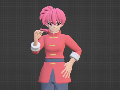 Ranma Saotome Kadın - Ranma 3D Model