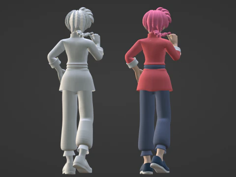 Ranma Saotome Kadın - Ranma 3D Model