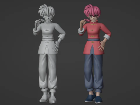 Ranma Saotome Kadın - Ranma 3D Model