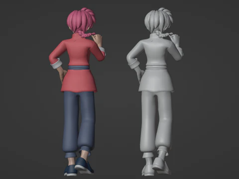 Ranma Saotome Kadın - Ranma 3D Model