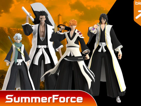 Byakuya Kuchiki - Bleach 3D Model