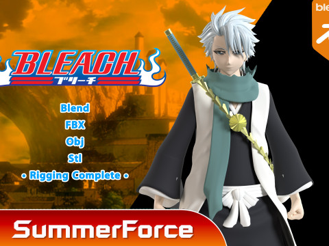 Toshiro Hitsugaya - Bleach Modèle 3D