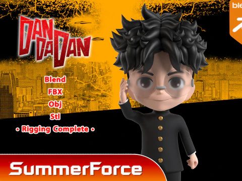 Okarun SD - Dandadan 3D Model