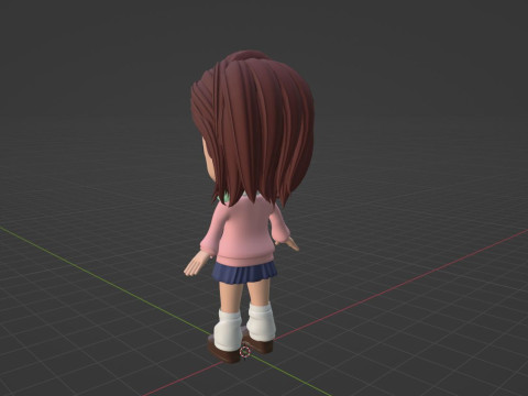Momo Ayase SD - Dandadan 3D-Modell