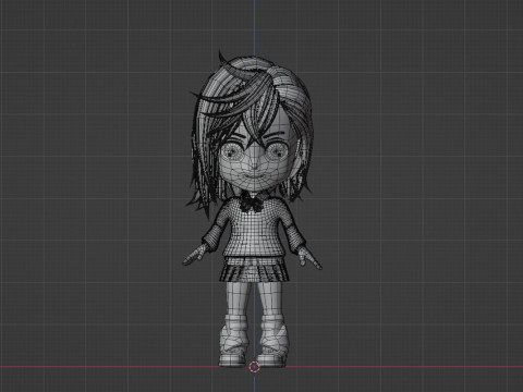 Momo Ayase SD - Dandadan 3D-Modell