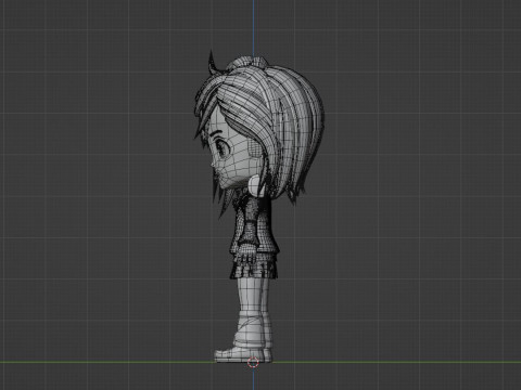 Momo Ayase SD - Dandadan 3D-Modell