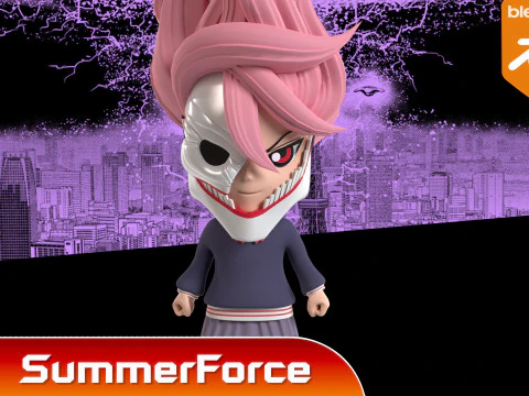 Aira Acrobatic Silky SD - Dandadan 3D Model