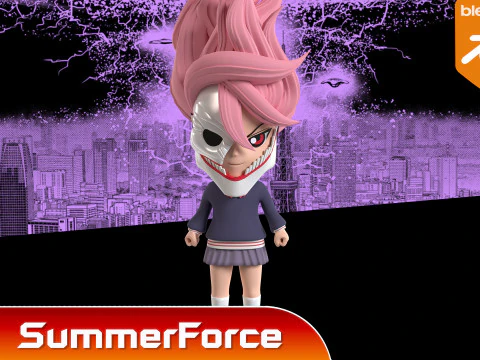 Aira Acrobatic Silky SD - Dandadan 3D Model