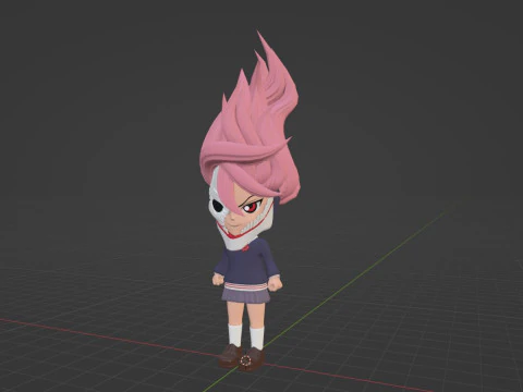 Aira Acrobatic Silky SD - Dandadan 3D Model
