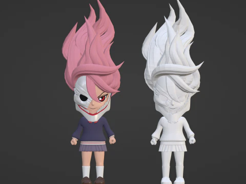 Aira Acrobatic Silky SD - Dandadan 3D Model