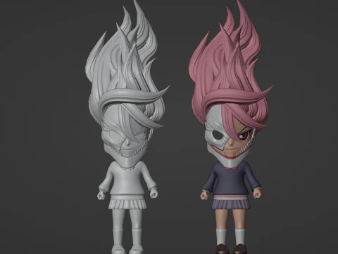 Aira Acrobatic Silky SD - Dandadan 3D Model