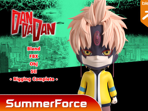 Jiji Evil eye SD - Dandadan Modello 3D