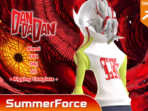 Okarun Turbo Granny Form - Dandadan 3D Модель