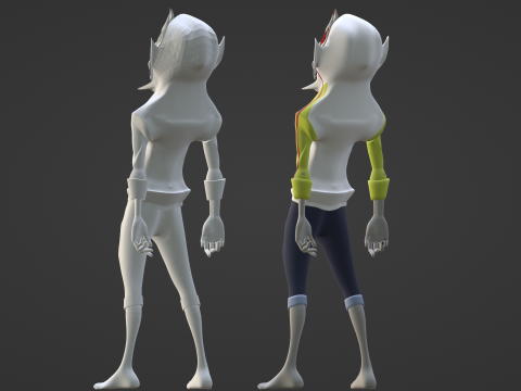 Okarun Turbo Granny Form - Dandadan 3D Модель
