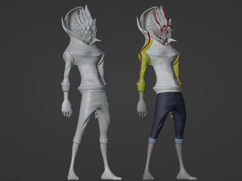 Okarun Turbo Granny Form - Dandadan 3D Модель