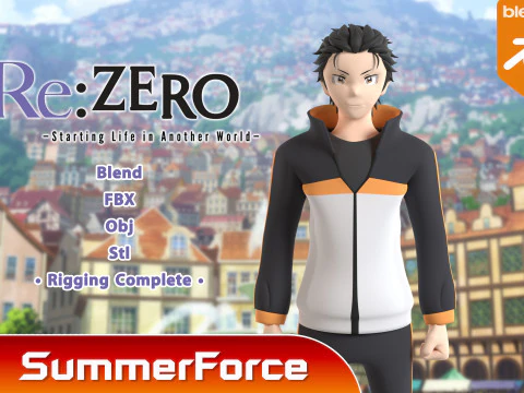 나츠키 스바루 - 리제로 3D 모델
