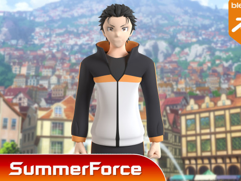 Natsuki Subaru - ReZero Modello 3D