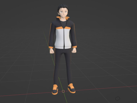 Natsuki Subaru - ReZero Modello 3D