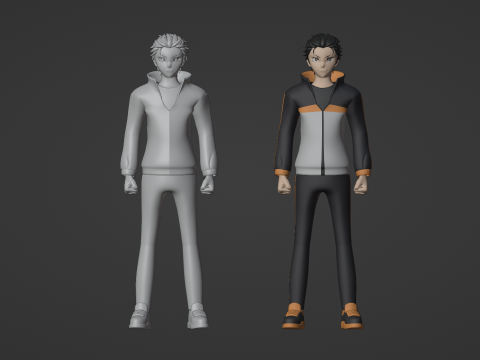 Natsuki Subaru - ReZero Modello 3D