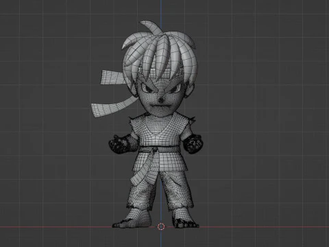류SD - 스트리트 파이터 3D 모델