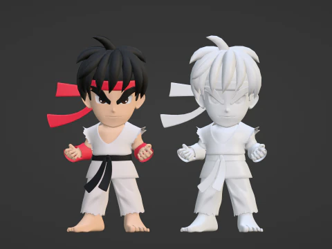 류SD - 스트리트 파이터 3D 모델