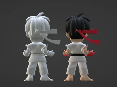 류SD - 스트리트 파이터 3D 모델