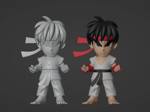 류SD - 스트리트 파이터 3D 모델