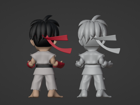 Ryu SD - Street Fighter 3Dモデル