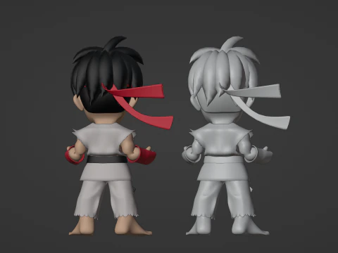 류SD - 스트리트 파이터 3D 모델