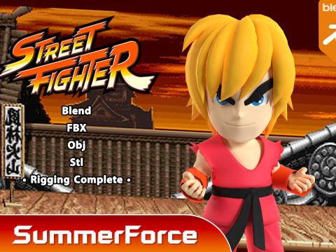 Ken SD - Street Fighter Modèle 3D