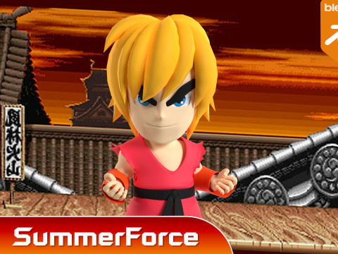 Ken SD - Street Fighter 3D Модель
