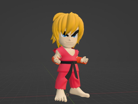 Ken SD - Street Fighter 3D Модель