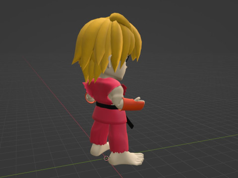 Ken SD - Street Fighter 3D Модель