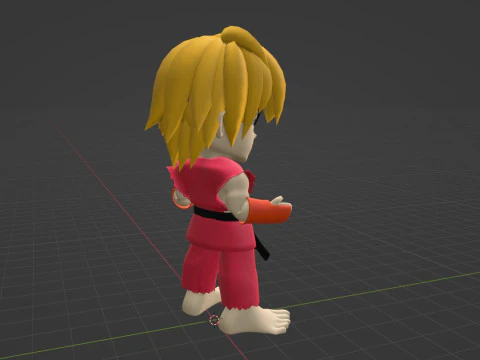Ken SD - Street Fighter 3D Model