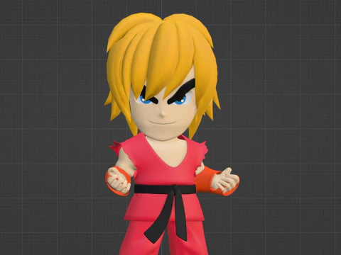 Ken SD - Street Fighter 3D Model