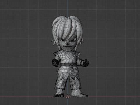 Ken SD - Street Fighter 3D Модель