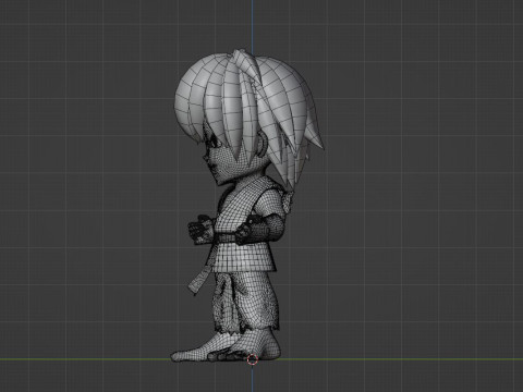 Ken SD - Street Fighter 3D Модель