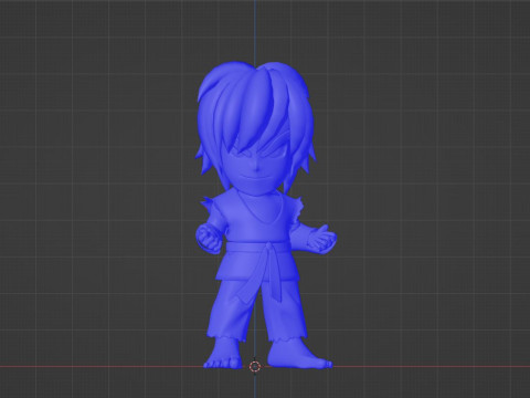 Ken SD - Street Fighter 3D Модель
