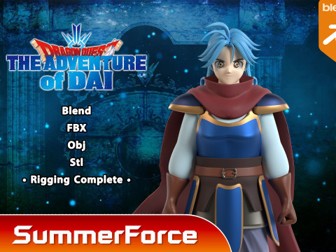 Avan - Dragon Quest The Adventure of Dai 3D Model