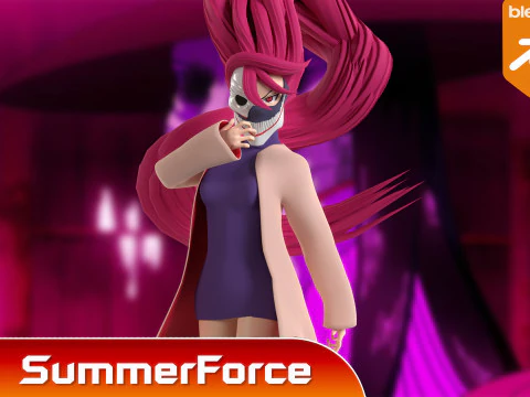 Aira Acrobatic Silky Form - Dandadan 3D Model