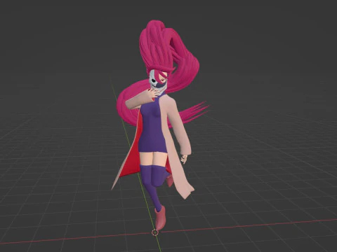 Aira Acrobatic Silky Form - Dandadan 3D Model