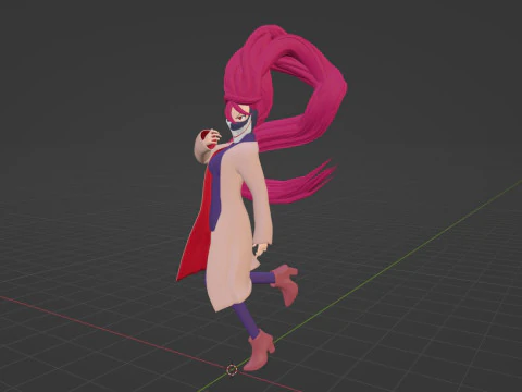 Aira Acrobatic Silky Form - Dandadan 3D Model