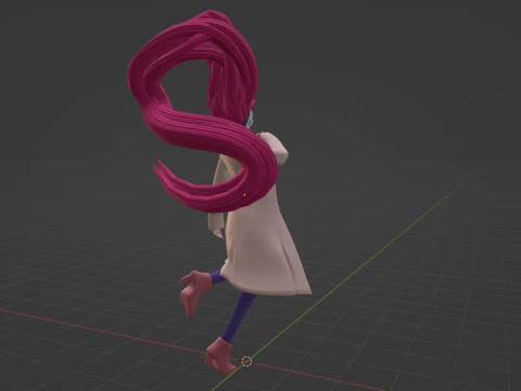 Aira Acrobatic Silky Form - Dandadan 3D Model
