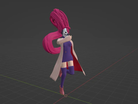 Aira Acrobatic Silky Form - Dandadan 3D Model