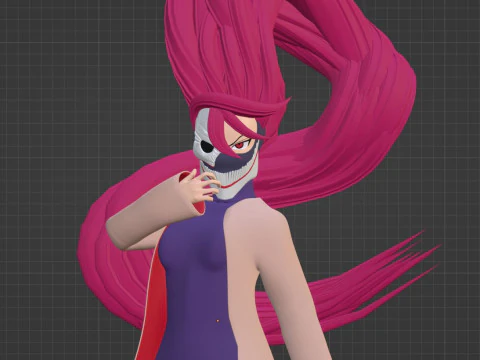 Aira Acrobatic Silky Form - Dandadan 3D Model